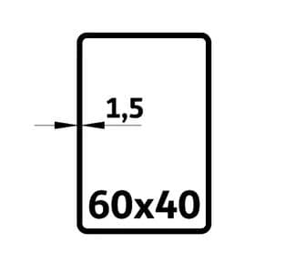 Profil 60x40 mm