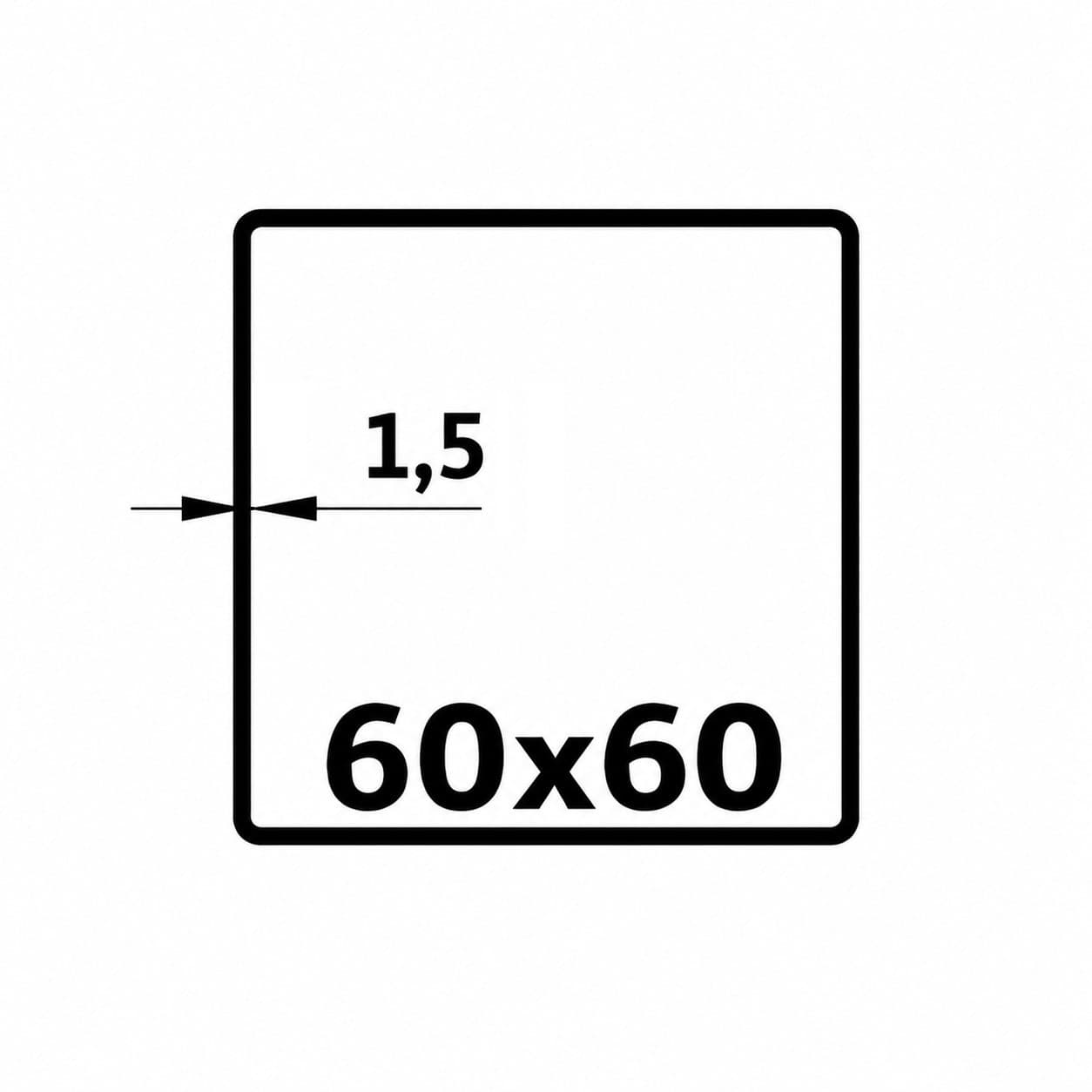 Profil 60x60 mm