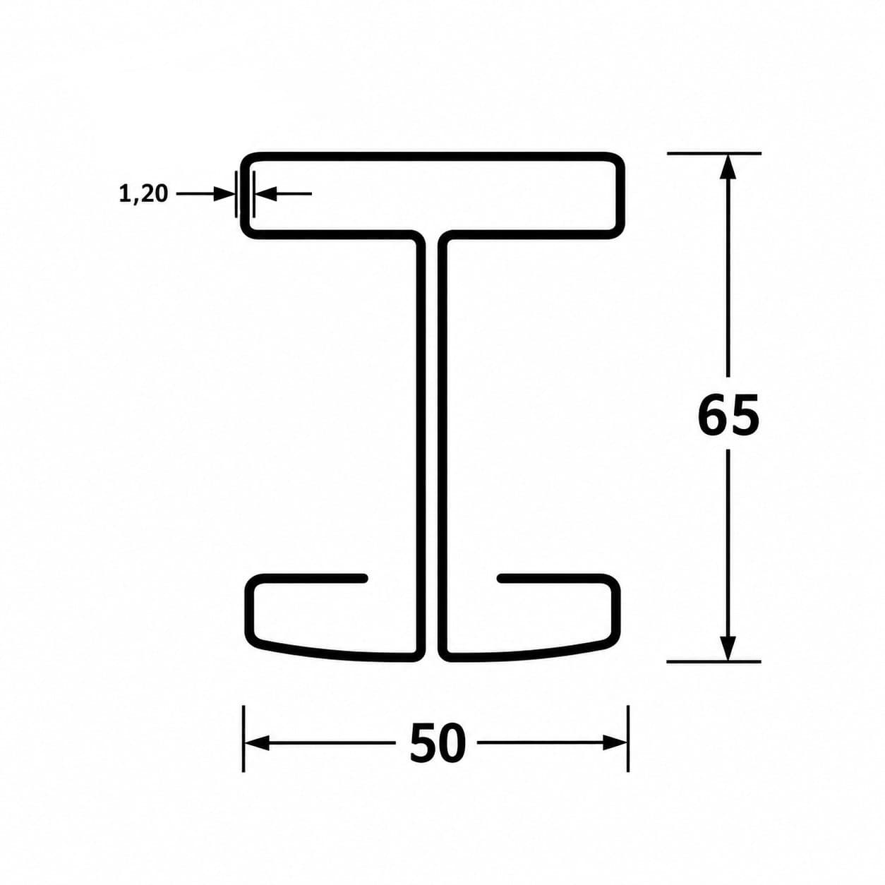 Profil 65x50 mm